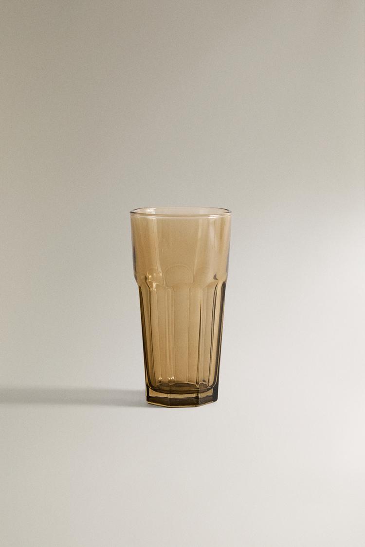 RAISED DESIGN GLASS TUMBLER - Zara product image