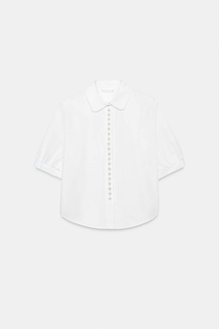 PEARL POPLIN SHIRT - Zara product image