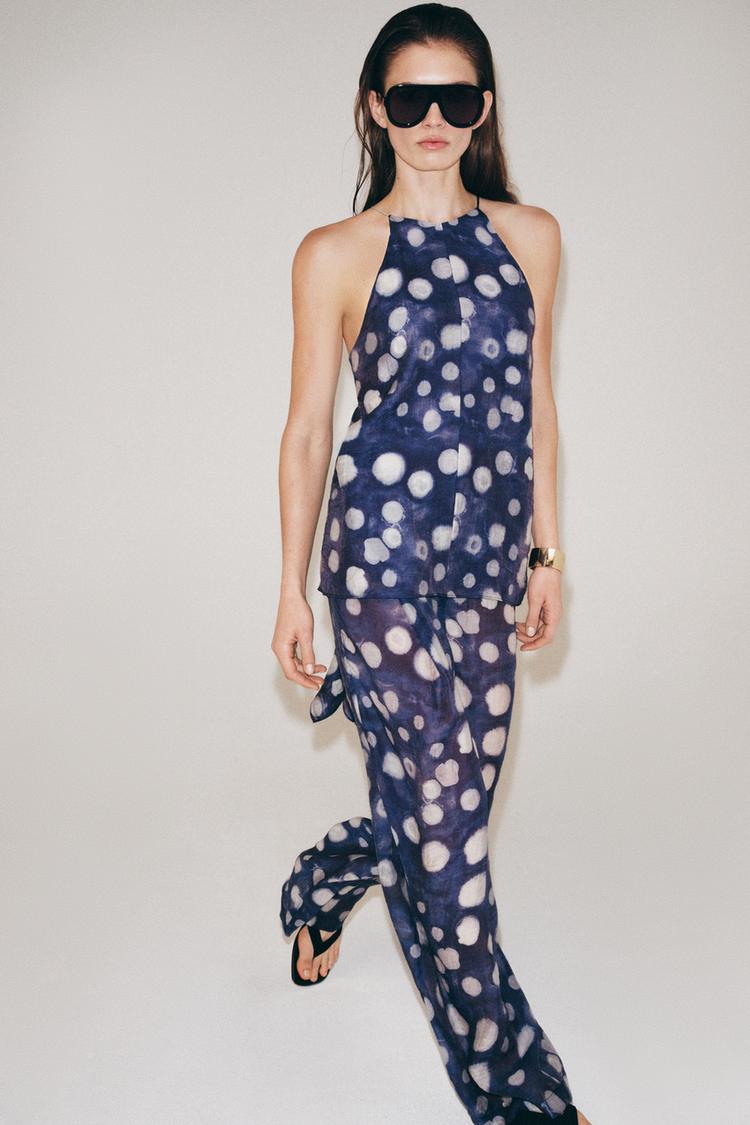 ZW COLLECTION POLKA DOT PANTS - Zara product image