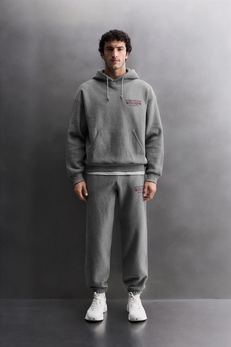 PRINTED TEXT JOGGING PANTS - Zara product image