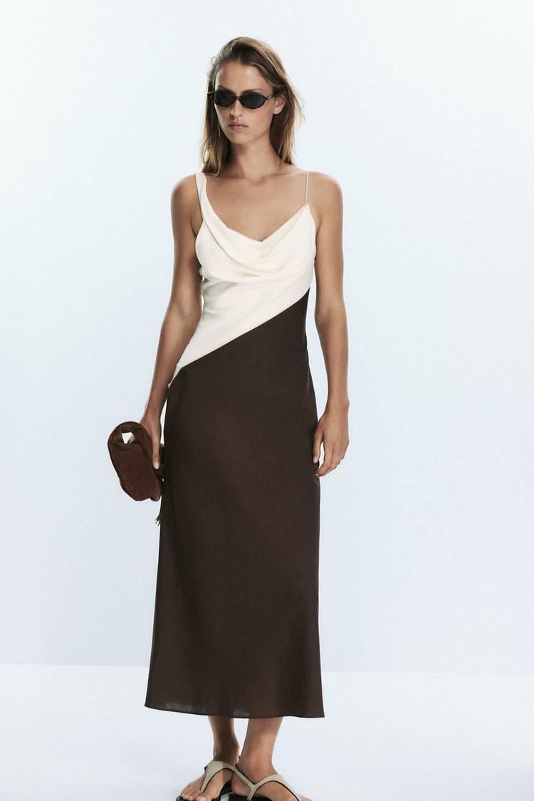 COMBINATION MIDI DRESS - Zara product image