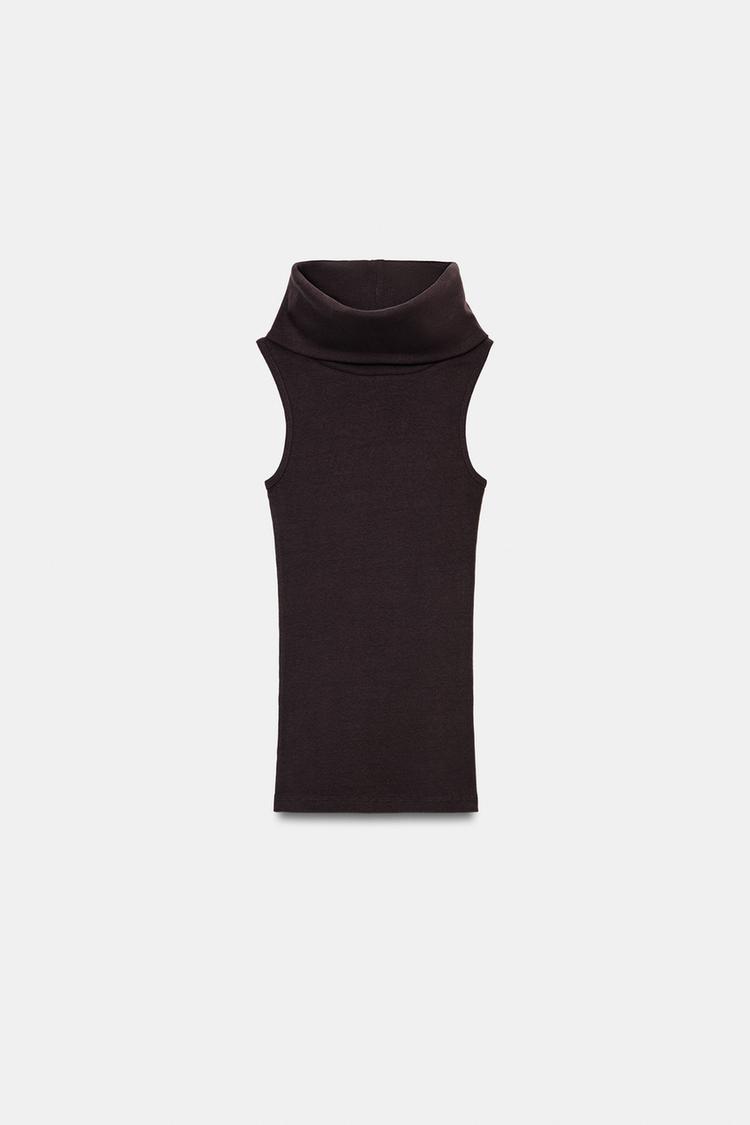 HIGH NECK SLEEVELESS TOP - Zara product image