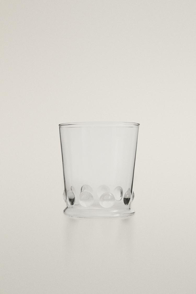 BOROSILICATE GLASS TUMBLER WITH RAISED DOTS - Zara product image