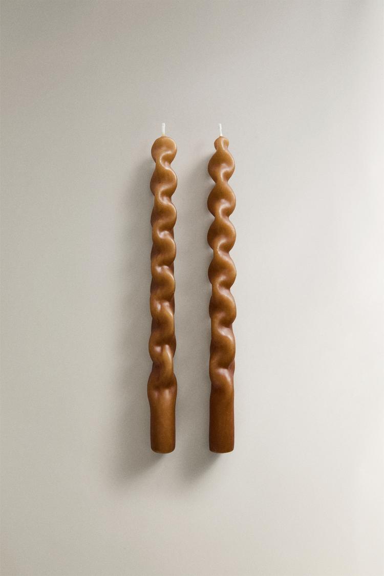 PACK OF 2 SCULPTURAL DECORATIVE CANDLES - Zara product image