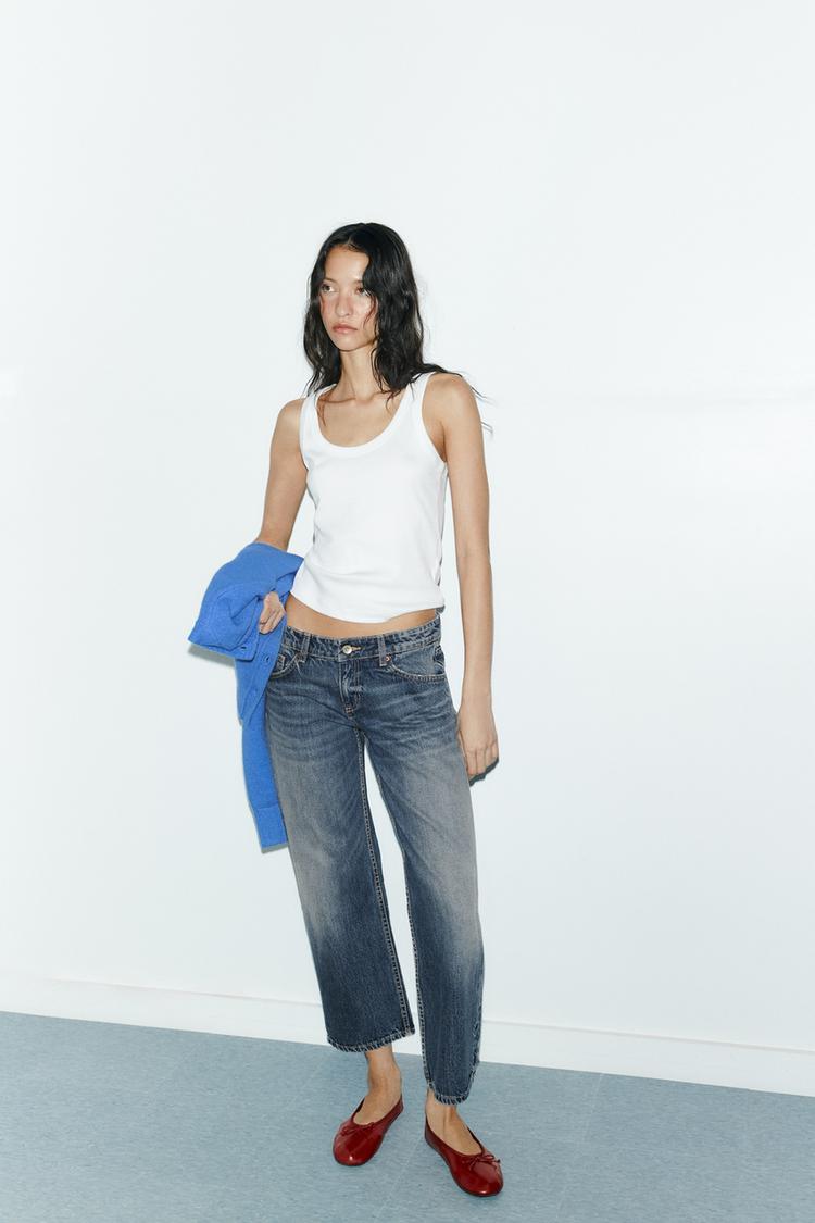 TRF MID-RISE CROPPED JEANS - Zara product image