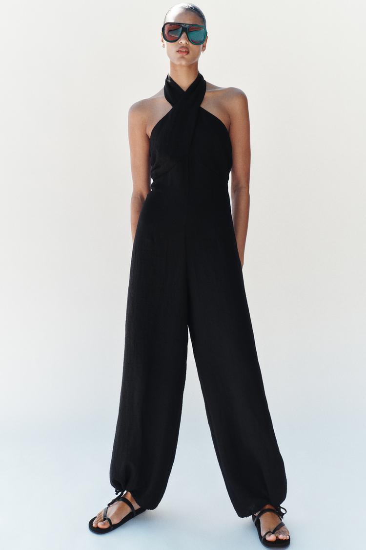 HALTER NECK BALLOON JUMPSUIT - Zara product image