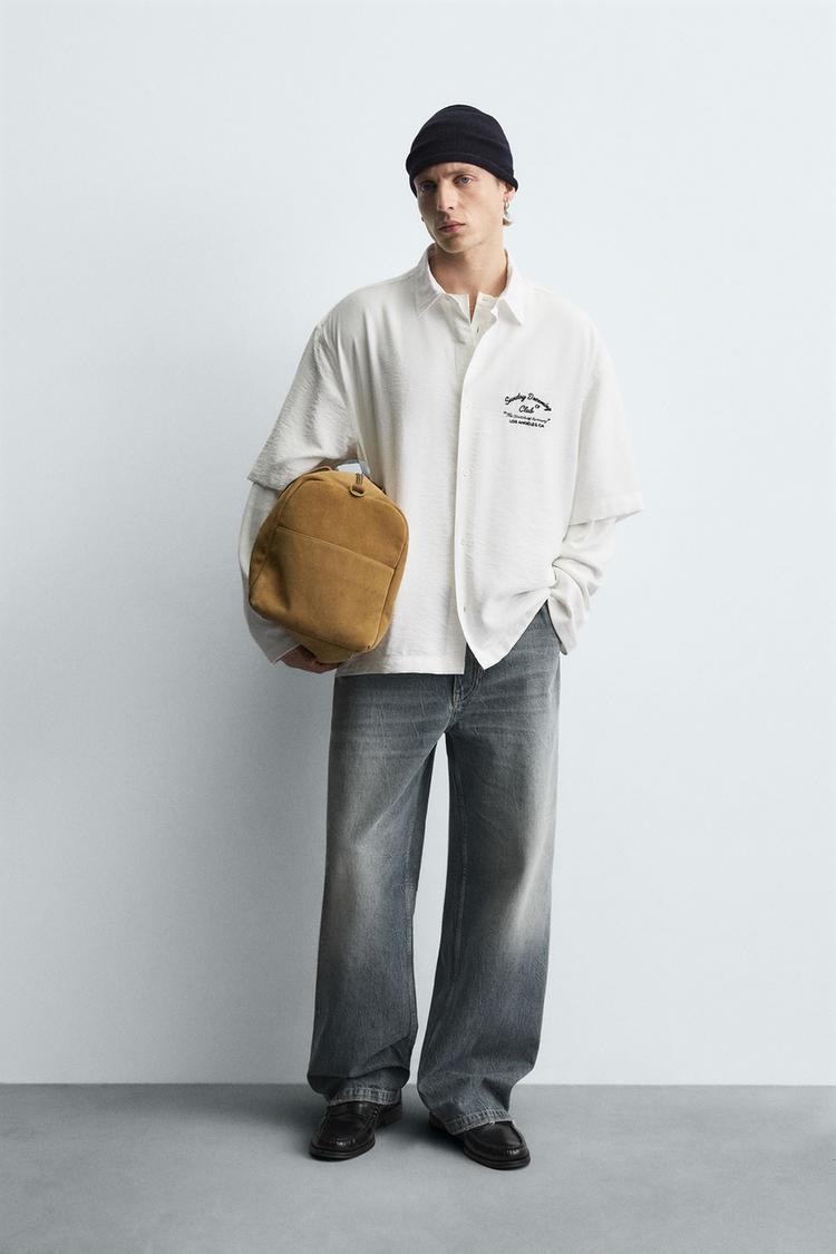 EMBROIDERED FLOWY SHIRT - Zara product image