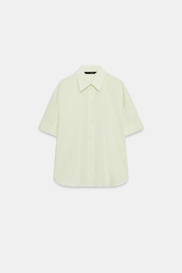 OVERSIZED STRIPED POPLIN SHIRT - Zara product image