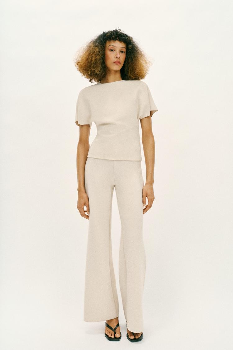 SHORT SLEEVE CUT OUT TOP - Zara product image
