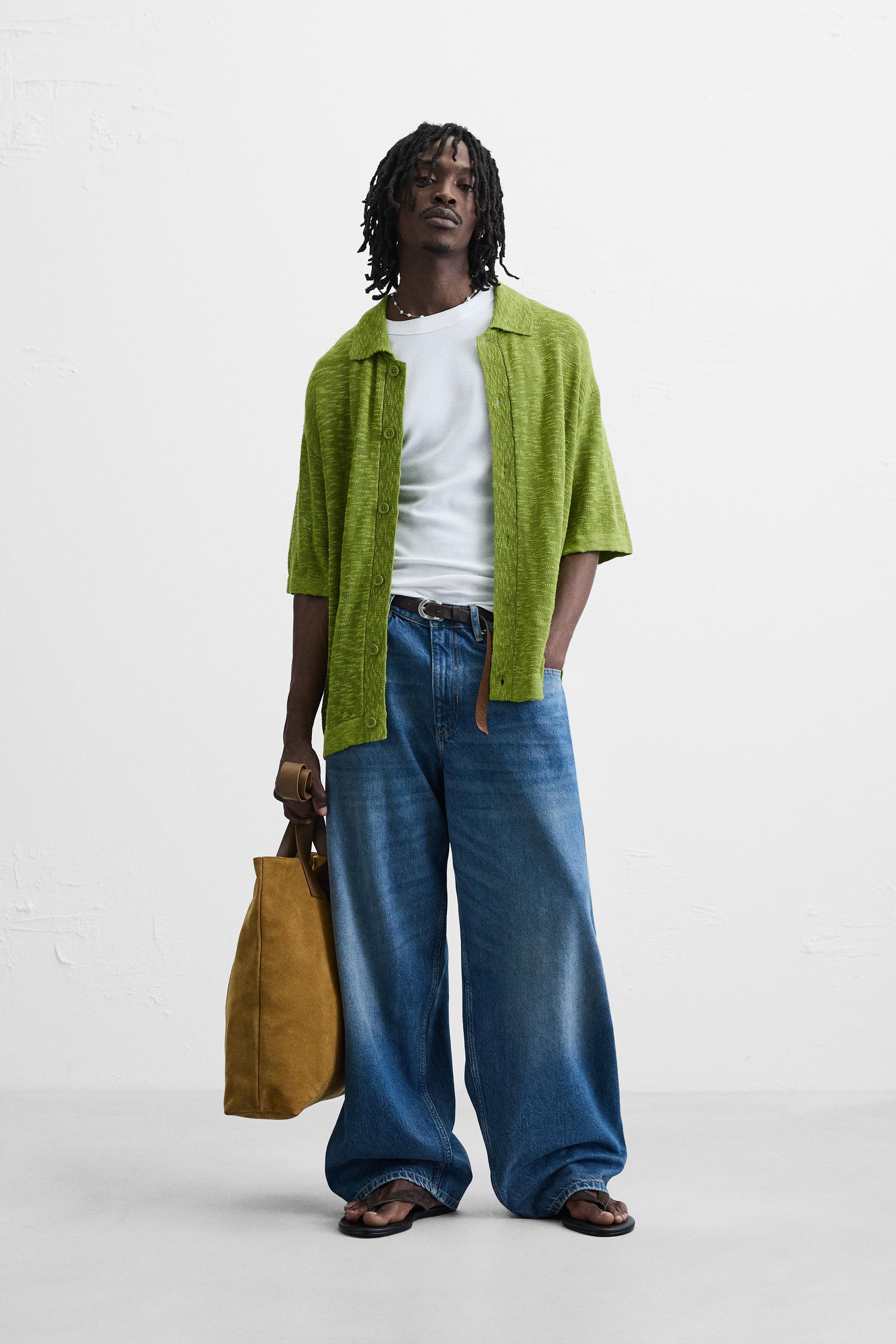 SLUB KNIT SHIRT