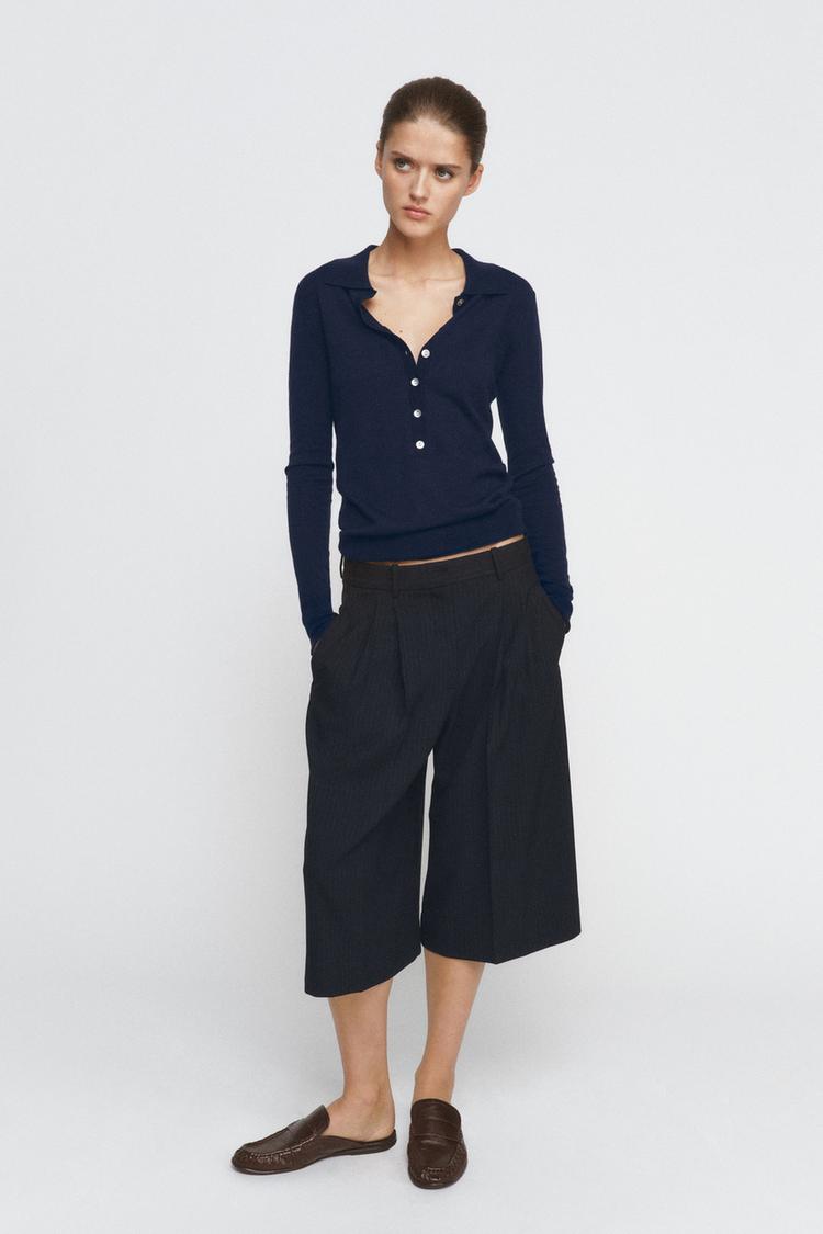 FINE KNIT WOOL POLO SHIRT - Zara product image