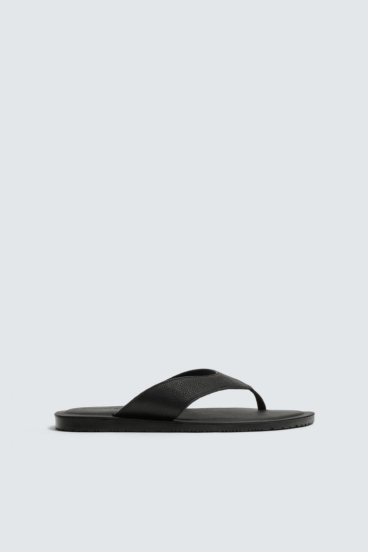 LEATHER STRAP SANDALS - Zara product image