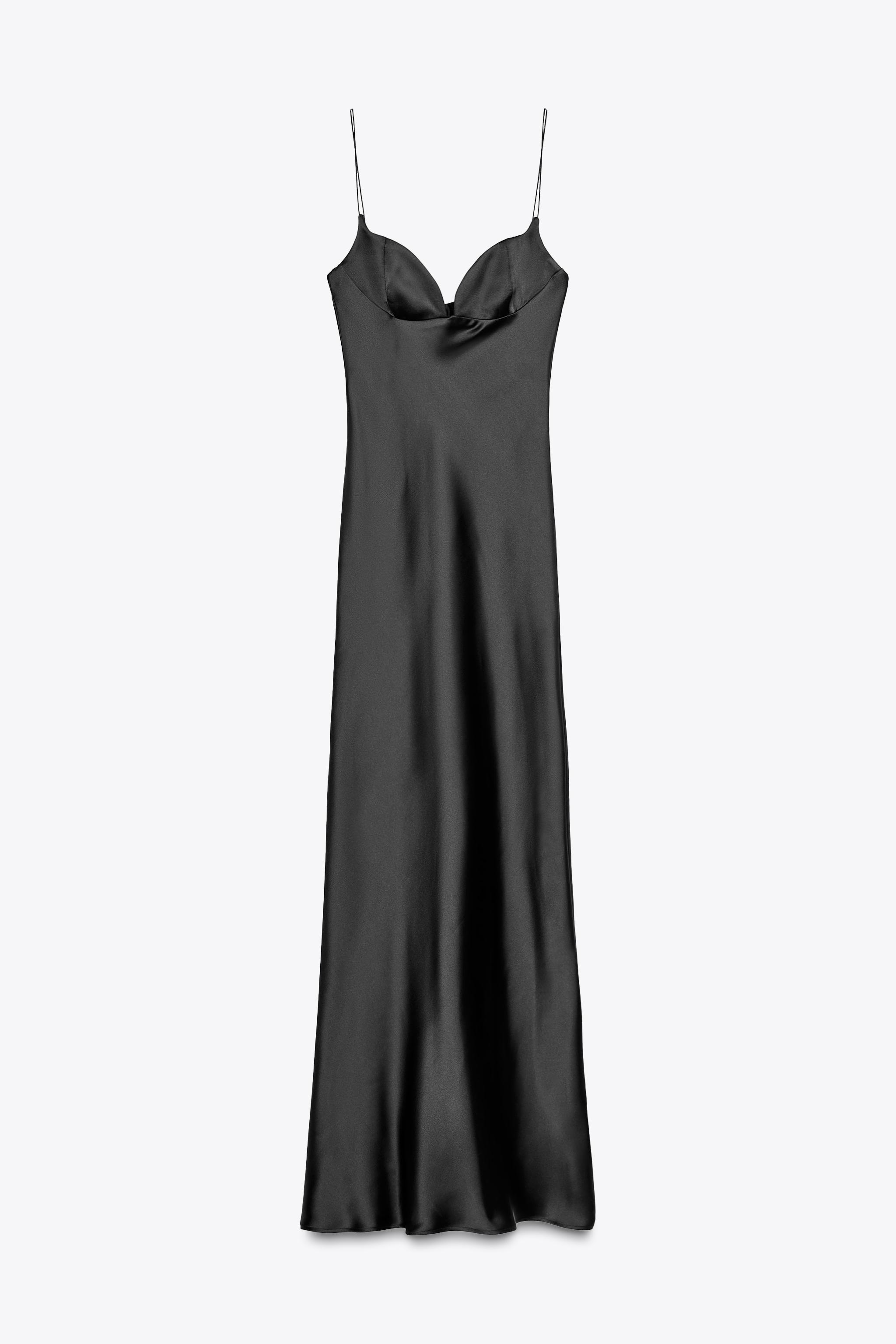 SATIN LONG DRESS