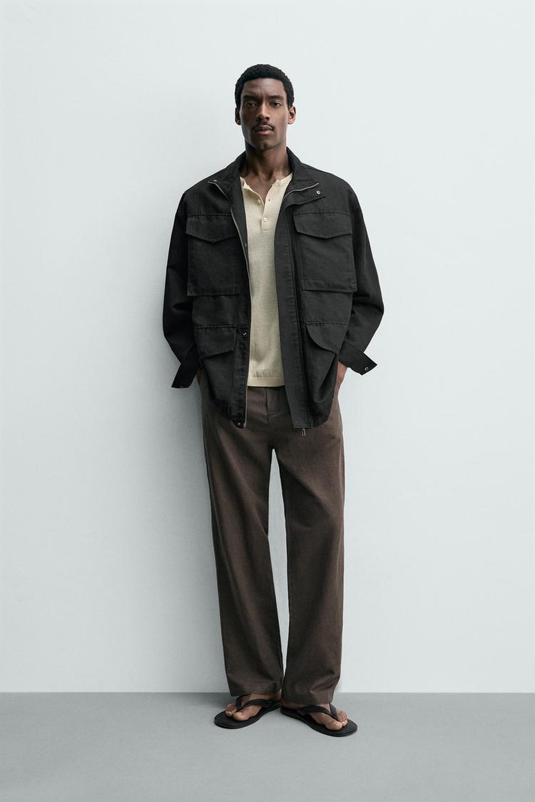 WASHED UTILITY POCKET OVERSHIRT - Zara product image