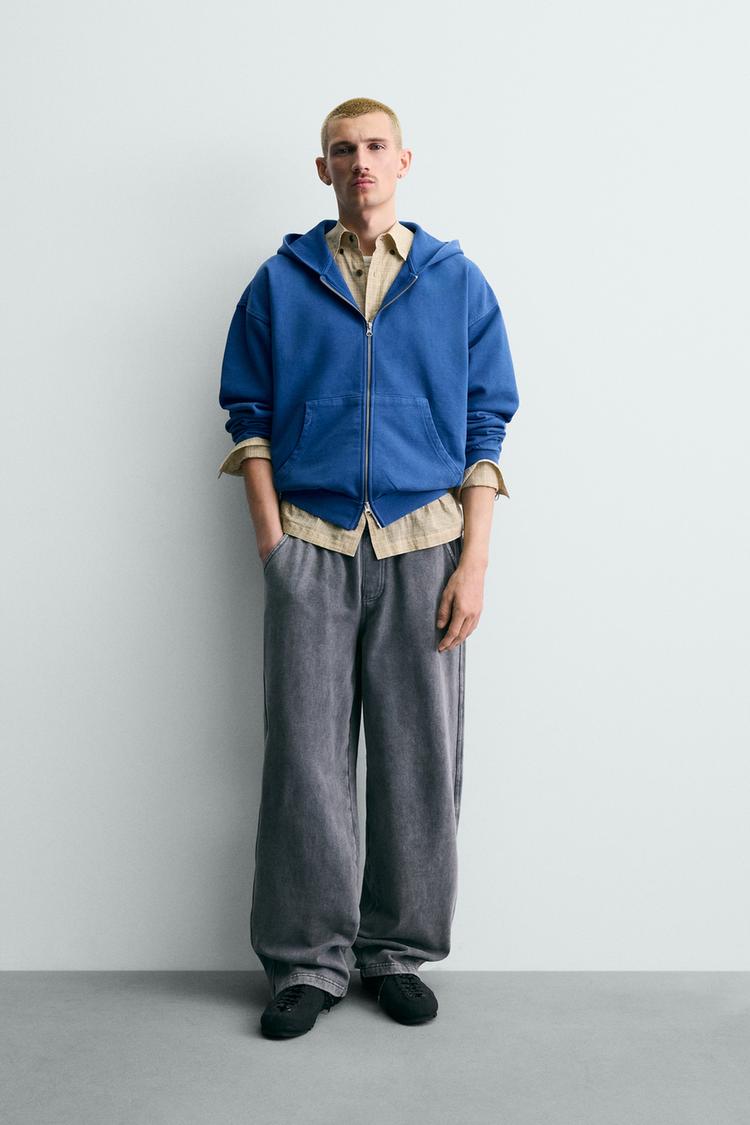 WASHED ZIP HOODIE - Zara product image