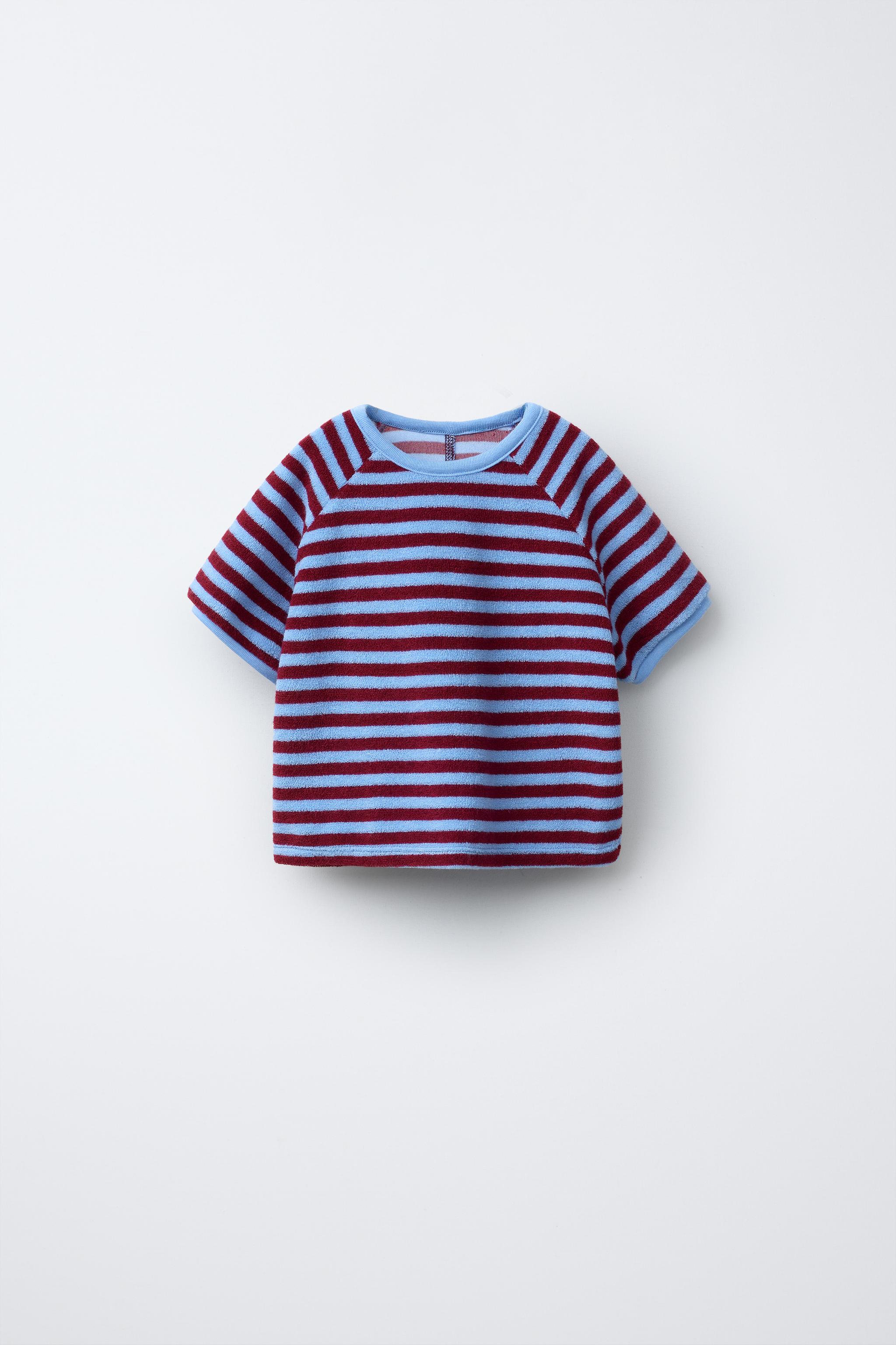 STRIPED TERRYCLOTH T-SHIRT