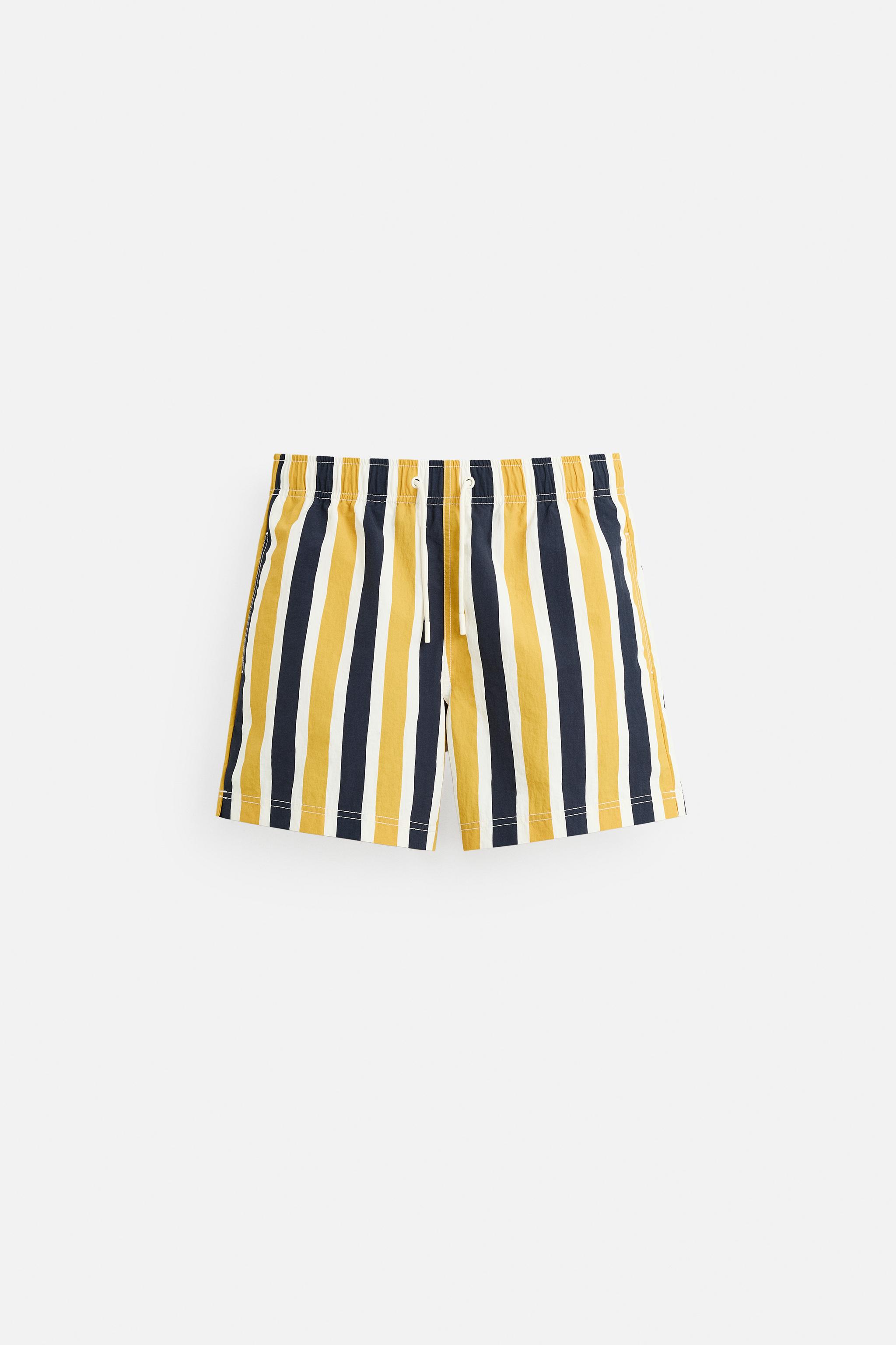 STRIPED MID-LENGTH SWIMSUIT