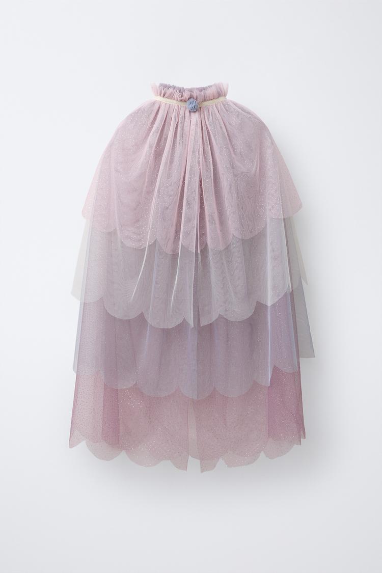 BUTTERFLY FAIRY COSTUME SPARKLY TULLE CAPE - Zara product image
