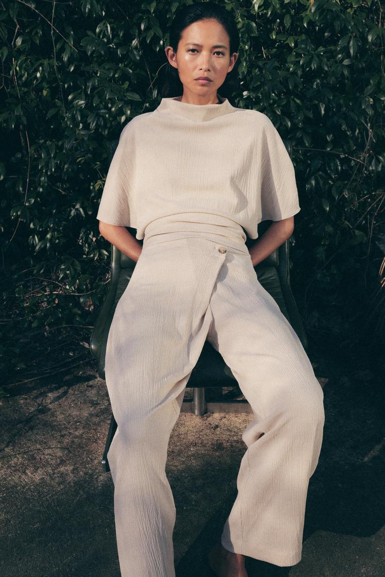 PLEATED TEXTURED TOP - Zara product image