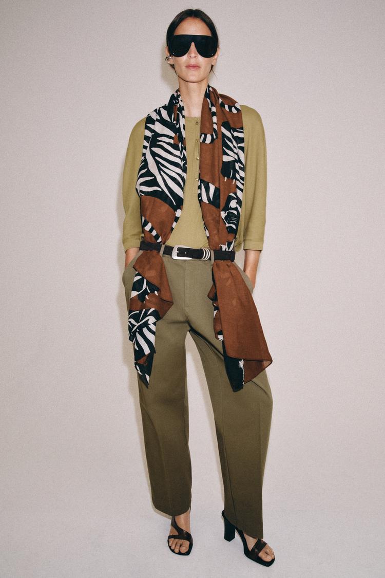 TRIPLE LOOP SPLIT LEATHER BELT - Zara product image