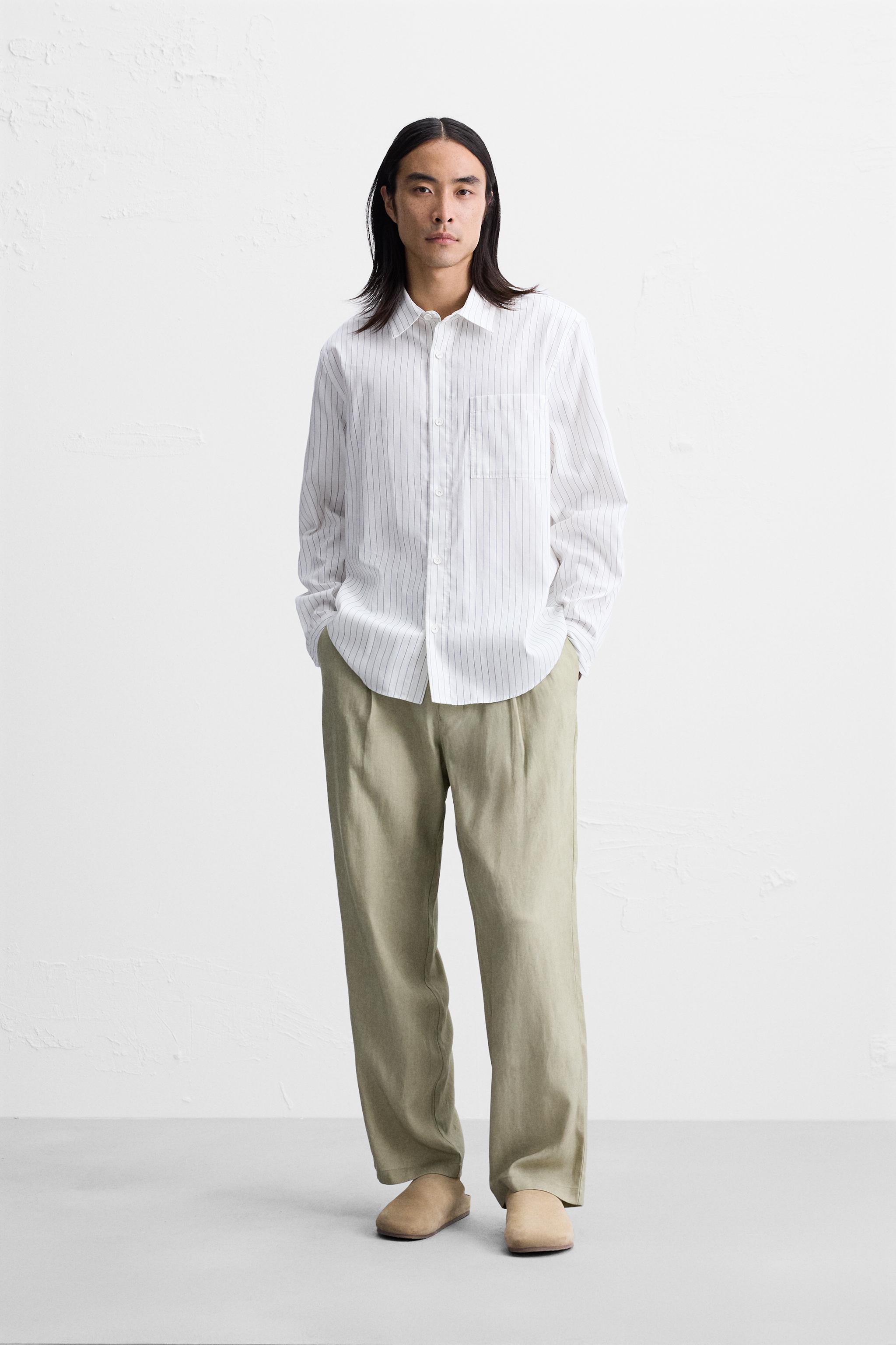 LYOCELL - LINEN WASHED PANTS