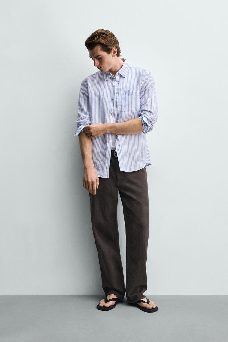 REGULAR FIT LINEN-COTTON SHIRT - Zara product image