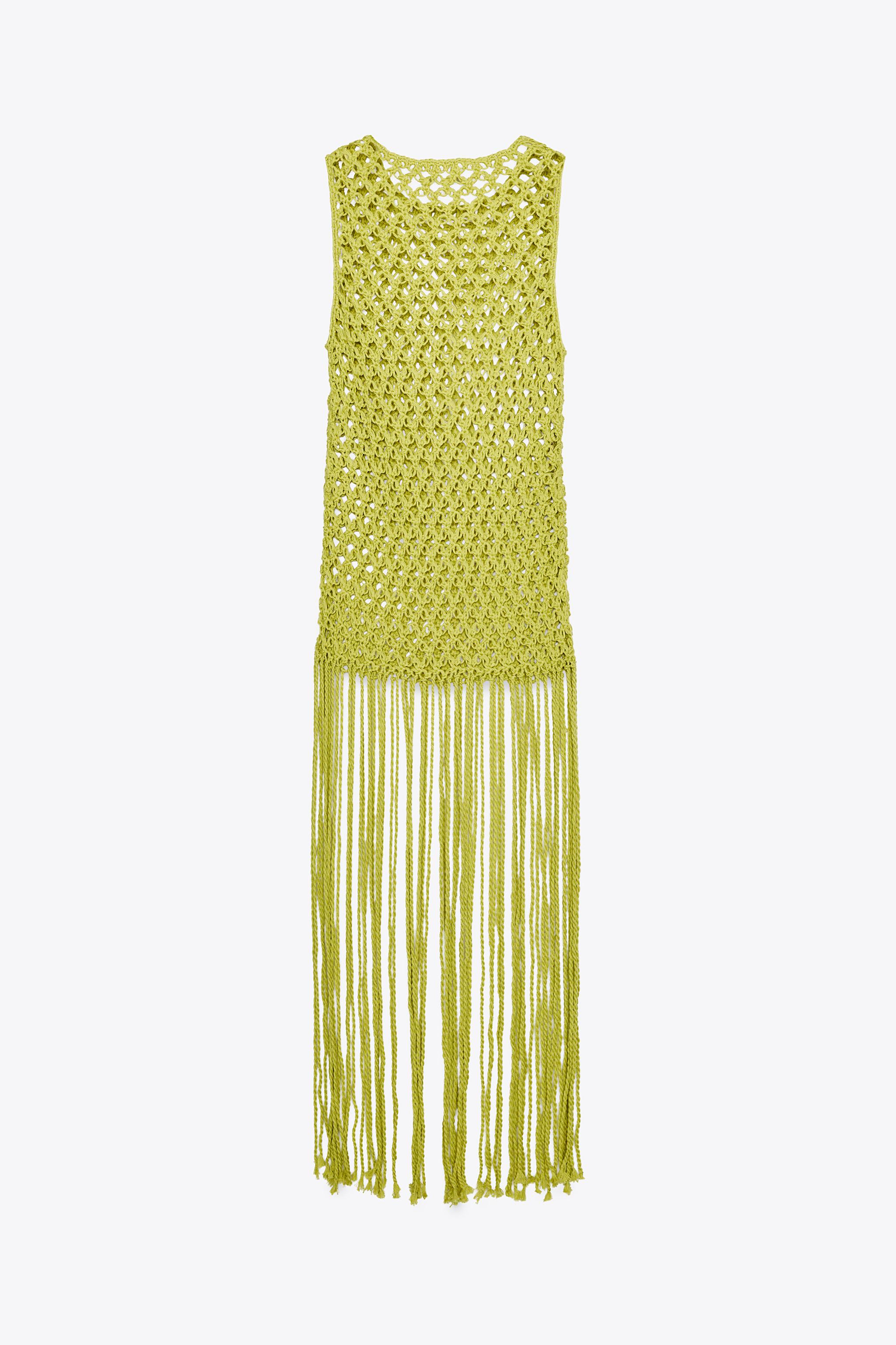 CROCHET KNIT FRINGE TOP