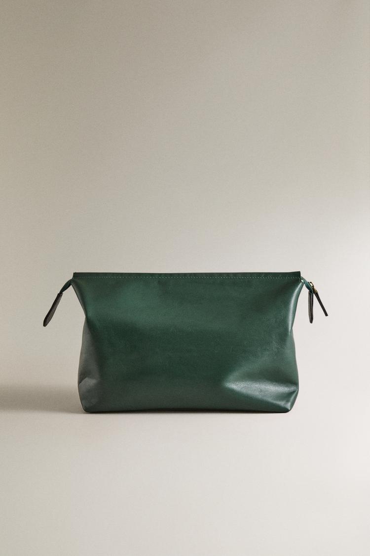 LEATHER TRAVEL MAKEUP BAG - Zara product image