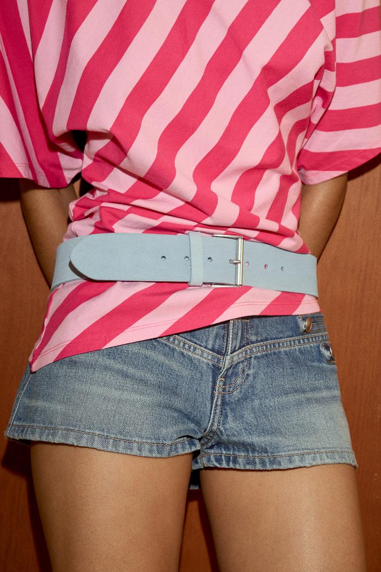 100% LEATHER PLAIN BELT - Zara product image