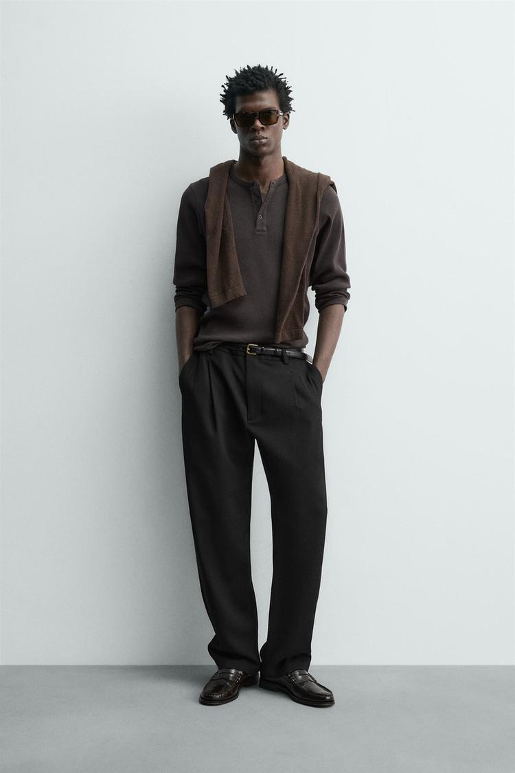 WOOL BLEND PLEATED PANTS - Zara product image