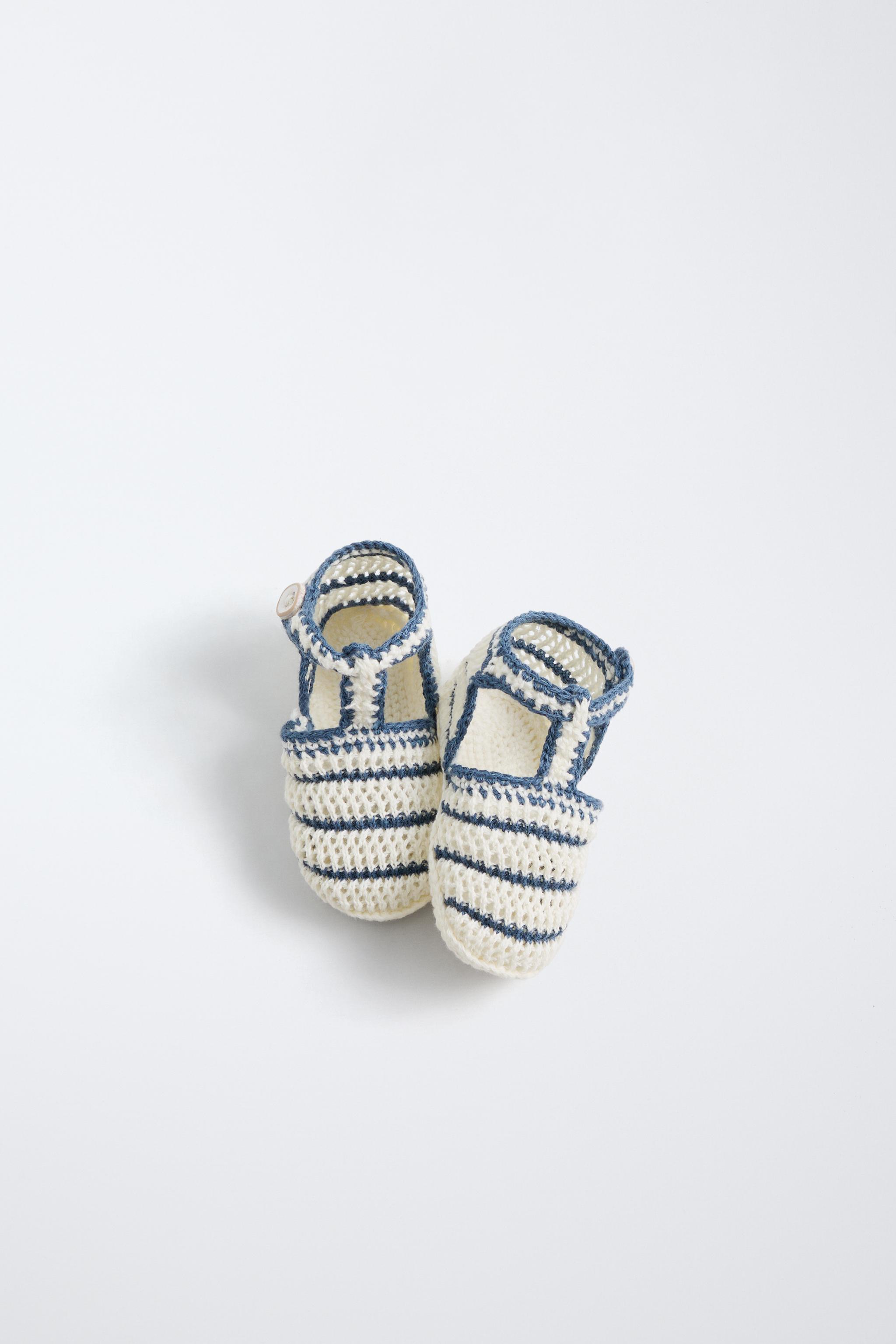 CHAUSSONS EN COTON À RAYURES