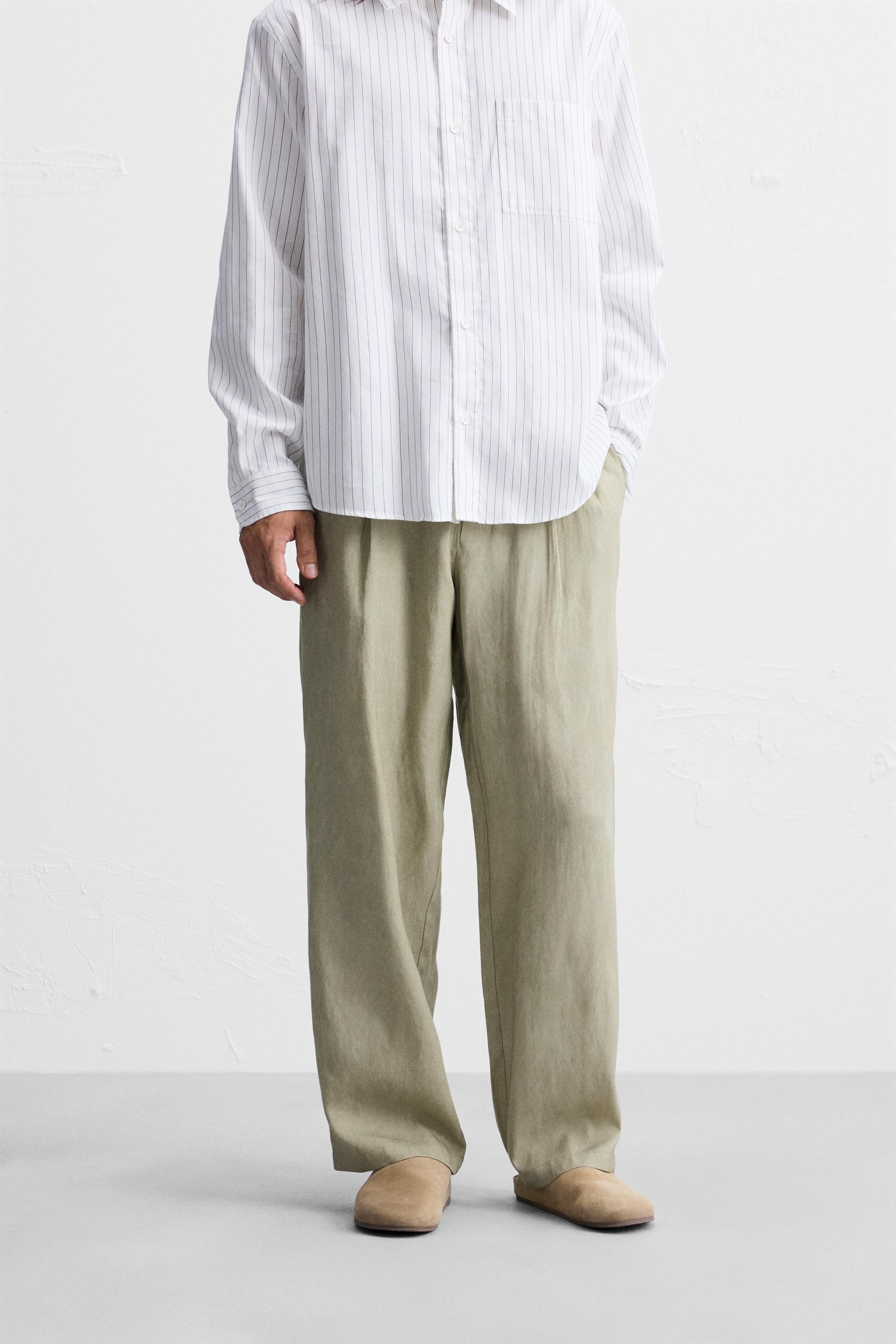 LYOCELL - LINEN WASHED PANTS