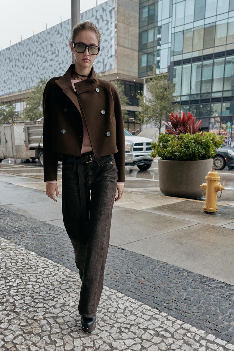 SHORT HIGH COLLAR JACKET - Zara product image