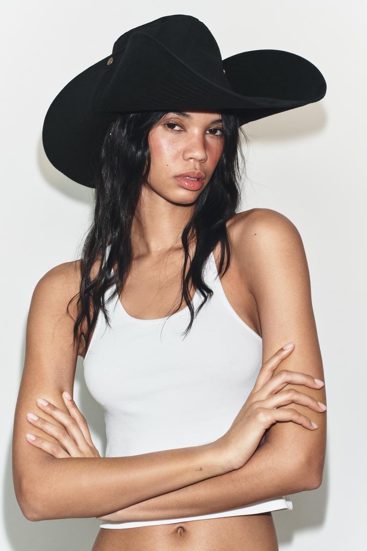 MAXI BRIM TWILL HAT - Zara product image