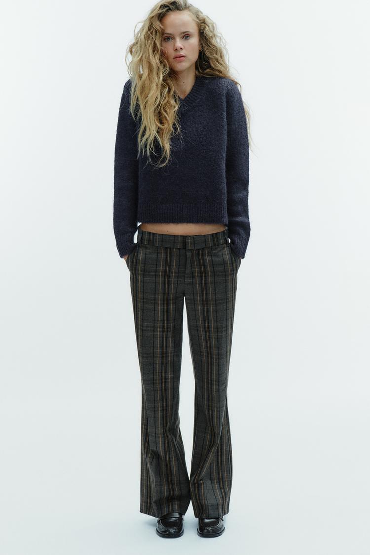 WOOL AND ALPACA BLEND JUMPER WITH V-NECK - Zara product image