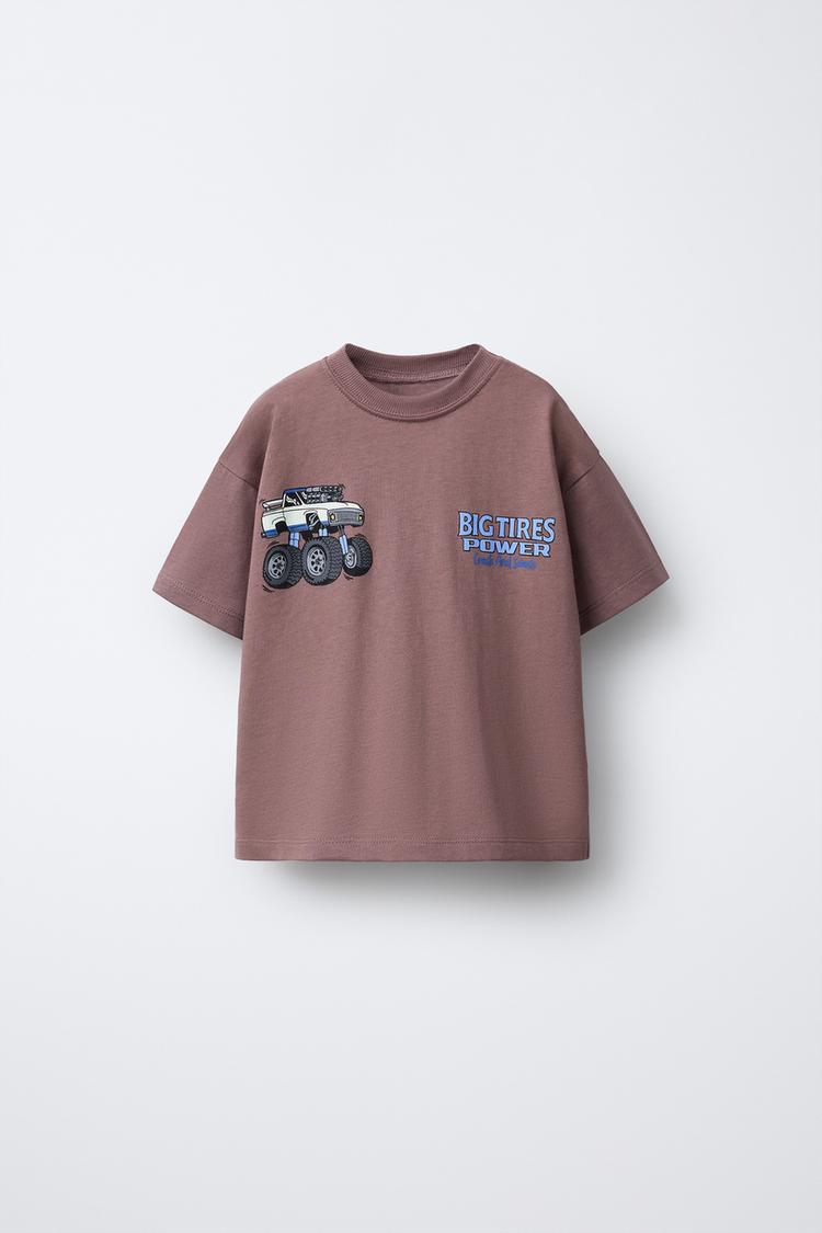 BIG TIRES MONSTERS WHEELS © PRINTED T-SHIRT - Zara product image
