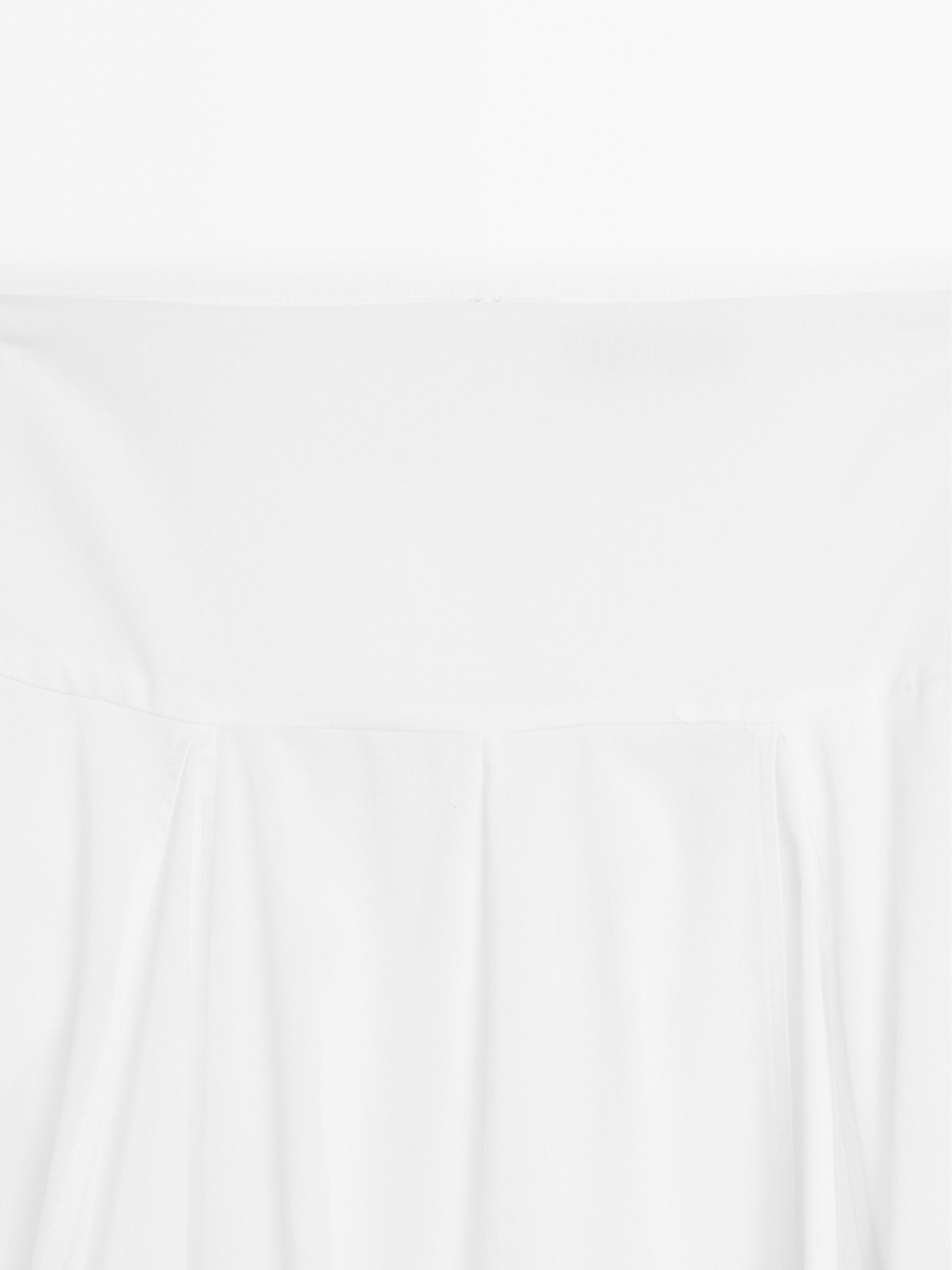 100% cotton midi skirt with yoke detail