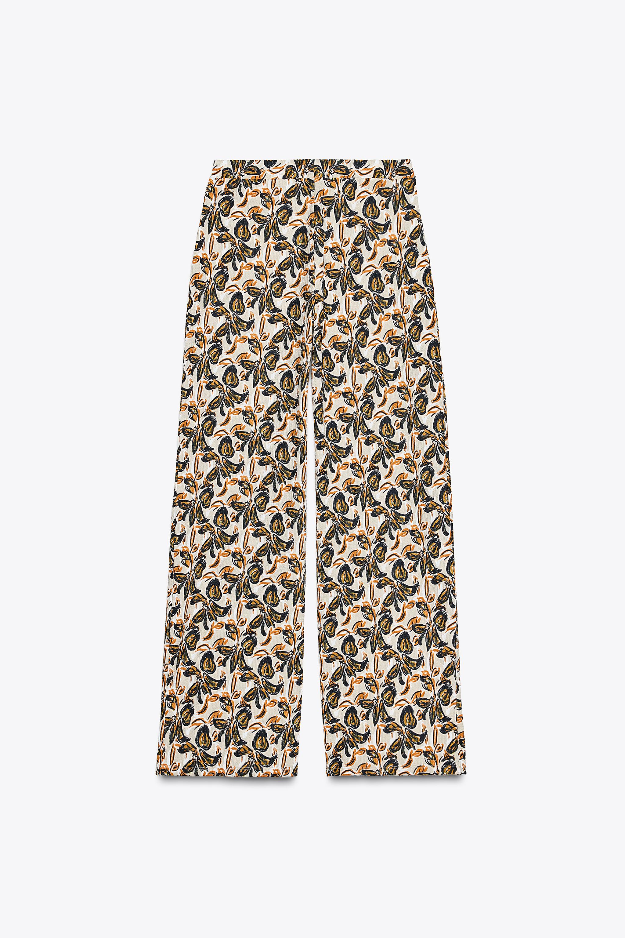 WIDE PRINTED PANTS