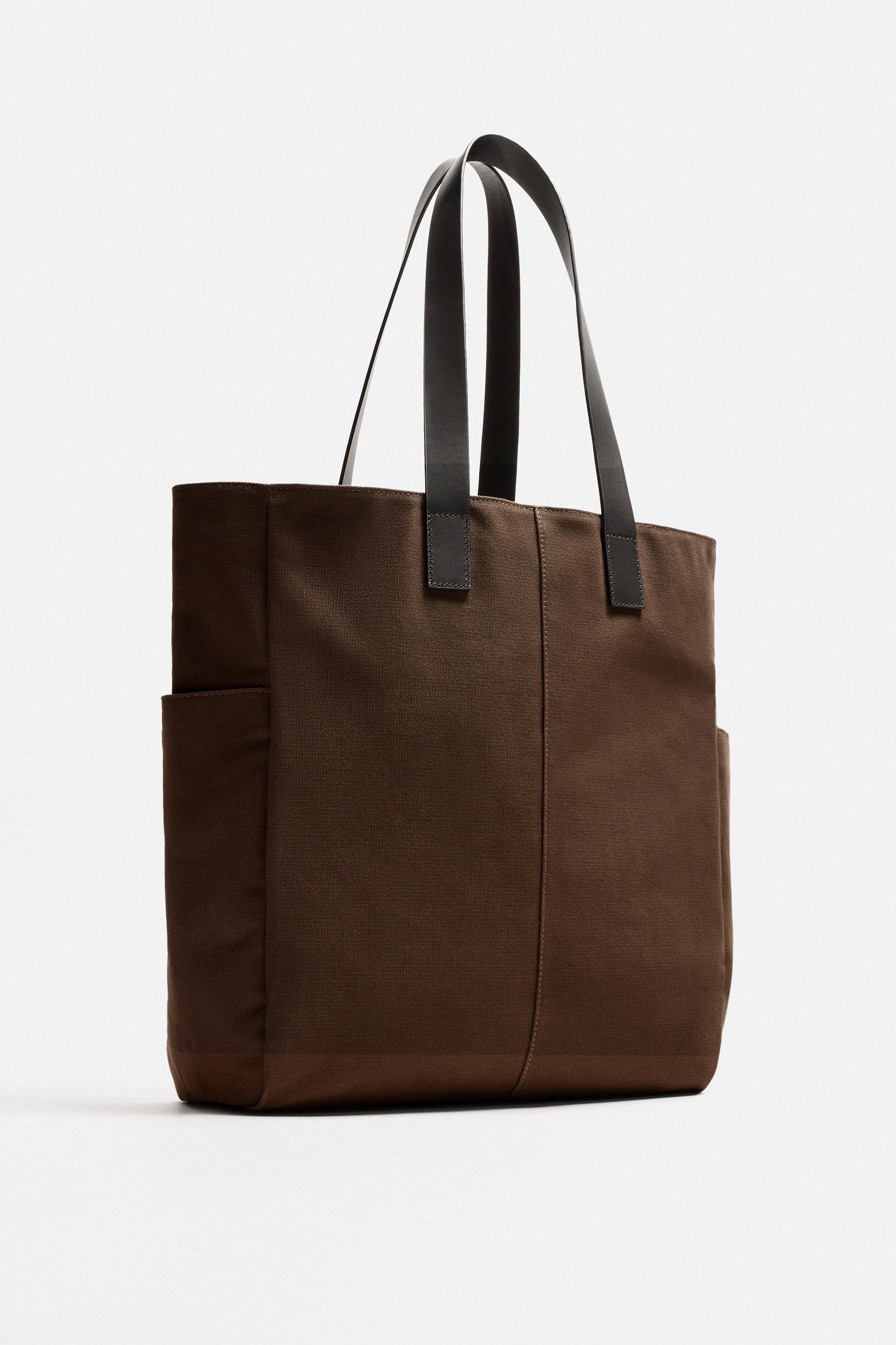 SAC SHOPPER EN TISSU ET CUIR