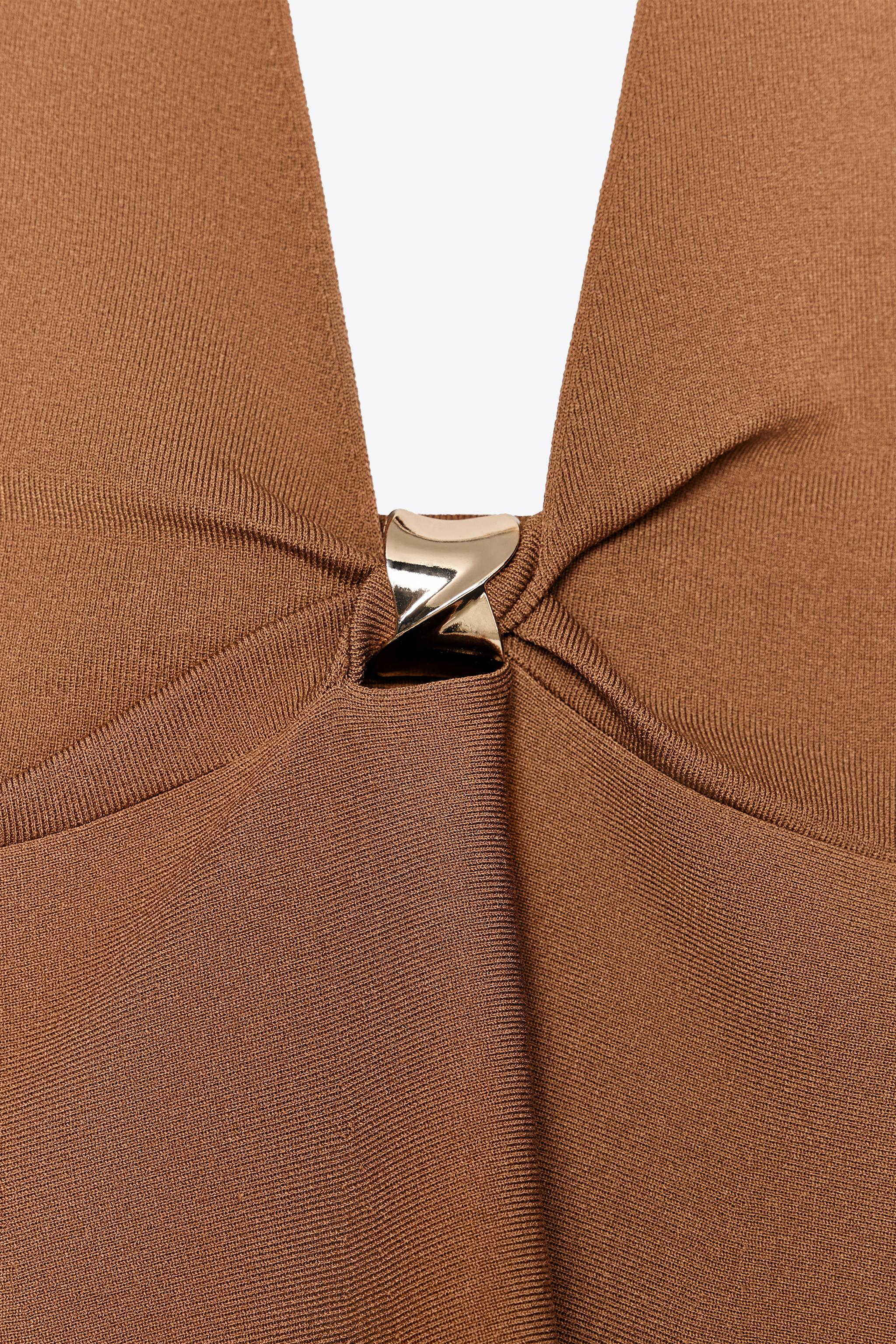 HALTER PEPLUM TOP