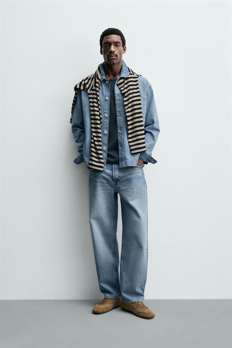 BOXY FIT DENIM SHIRT - Zara product image