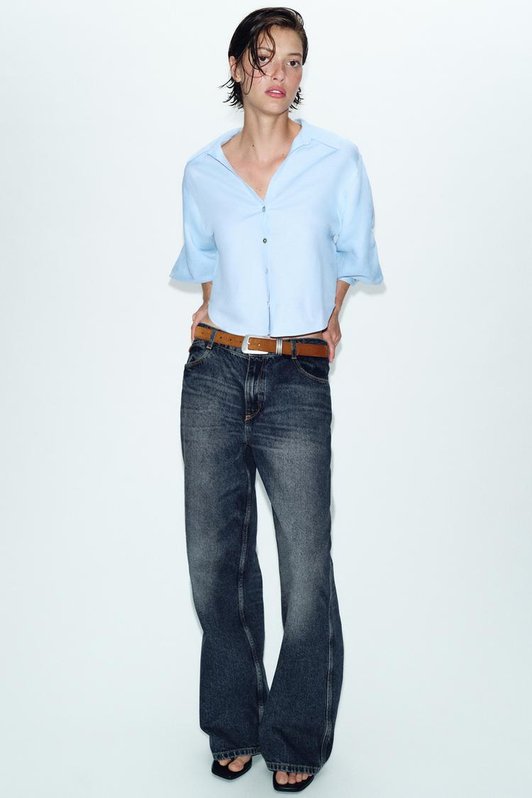 100% SUEDE LEATHER BELT WITH TRIPLE LOOP - Zara product image