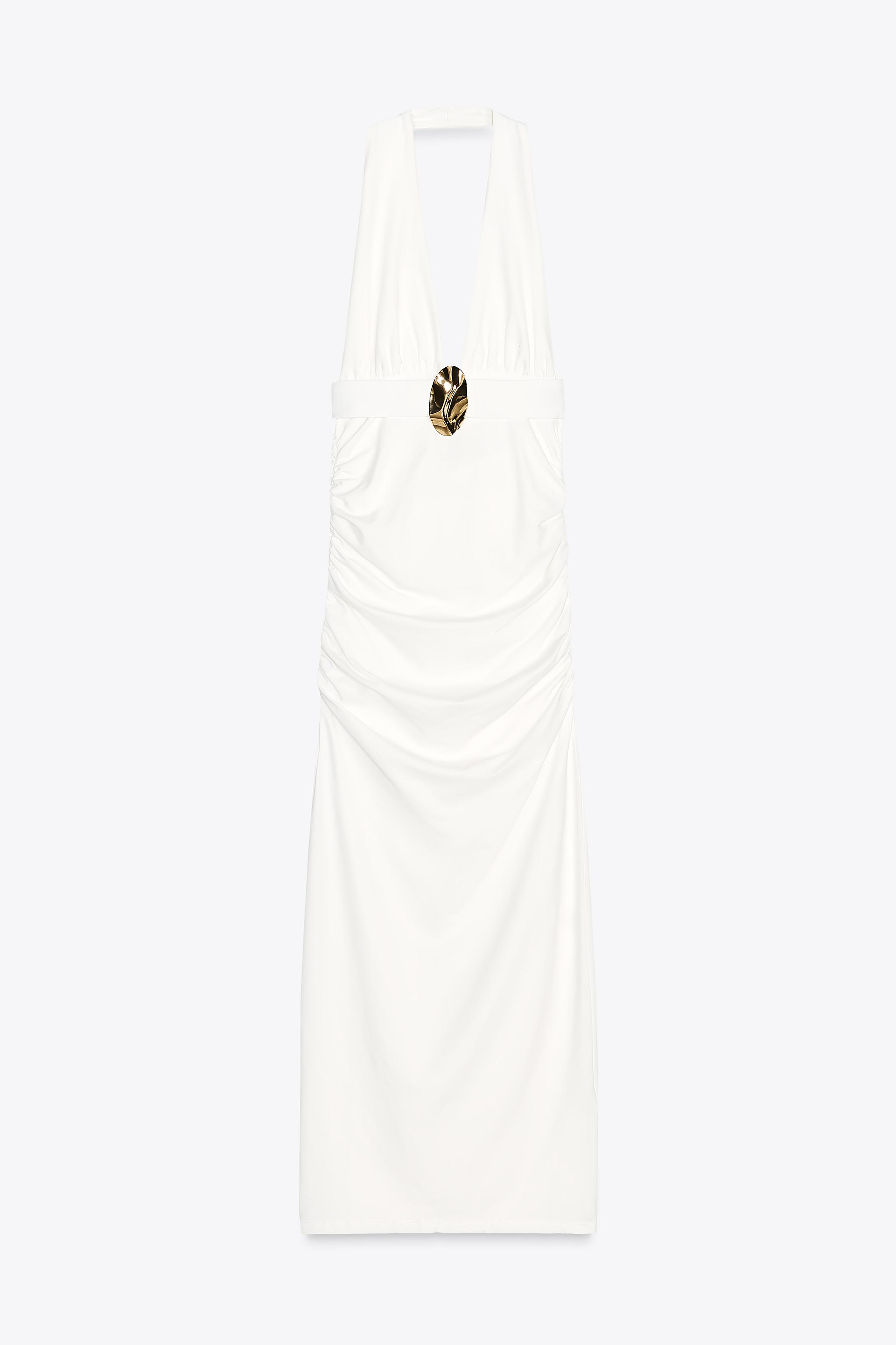 ROBE HALTER DRAPÉE