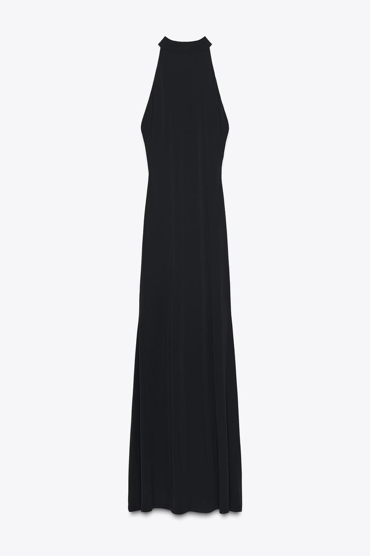 HALTER OPEN-BACK MAXI DRESS