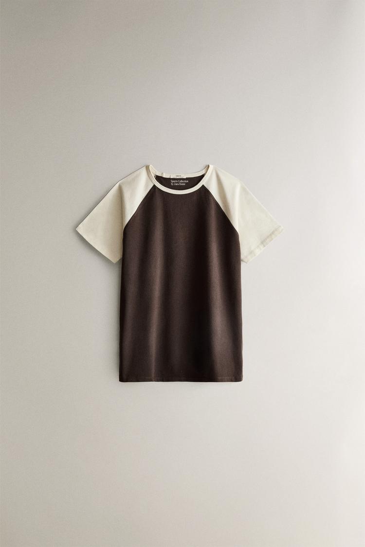TWO-TONE COTTON T-SHIRT - Zara product image