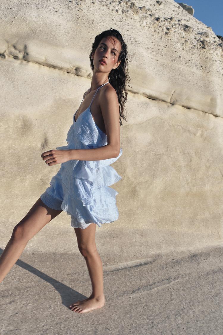 RUFFLED SHORT DRESS - Zara product image