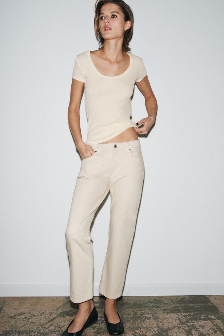 ZW COLLECTION MID-RISE CIGARETTE JEANS - Zara product image