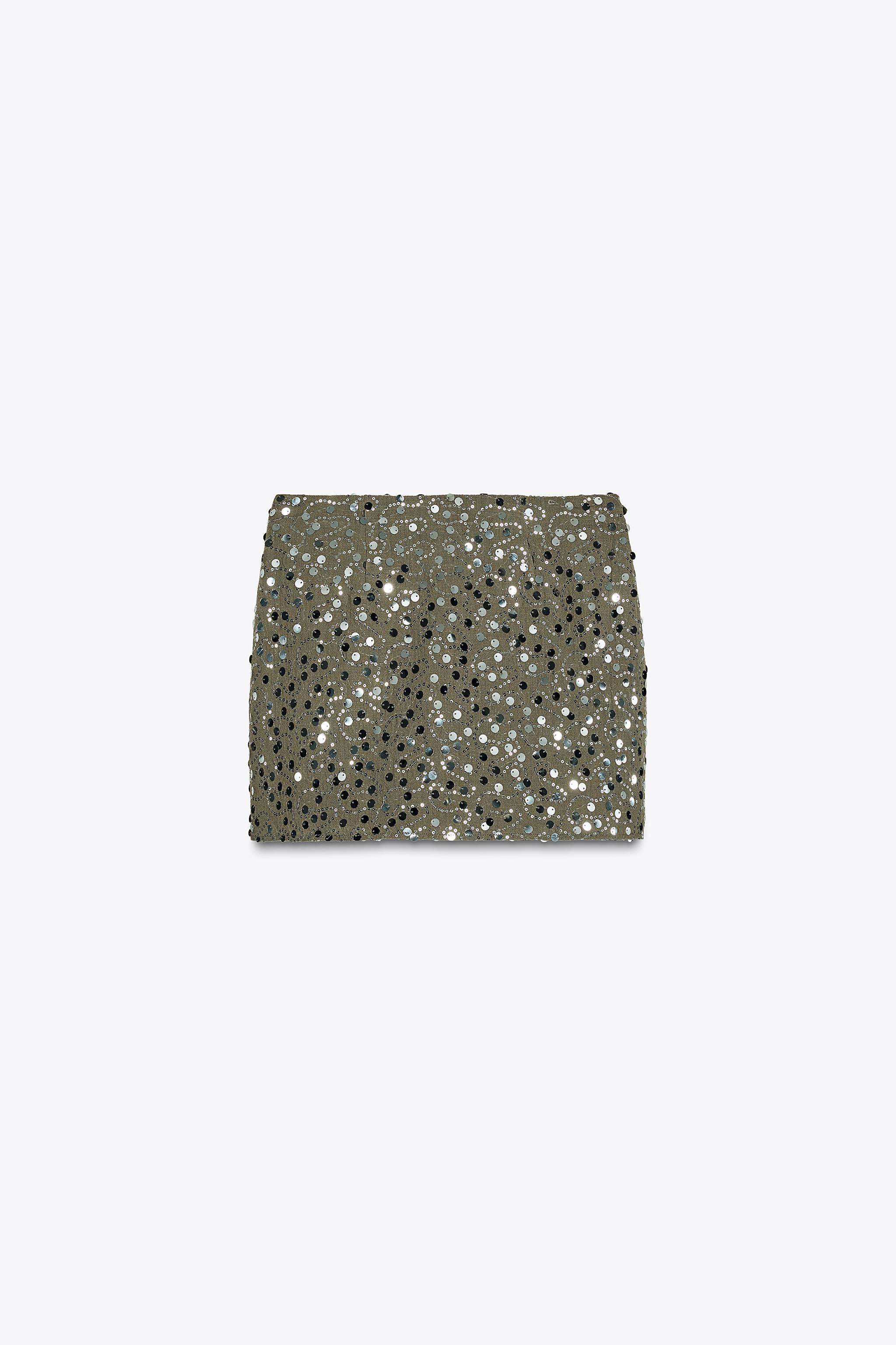KNOTTED SEQUIN SKORT