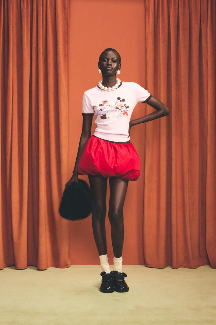 BALLOON MINI SKIRT HARRY LAMBERT FOR ZARA X DISNEY - Zara product image