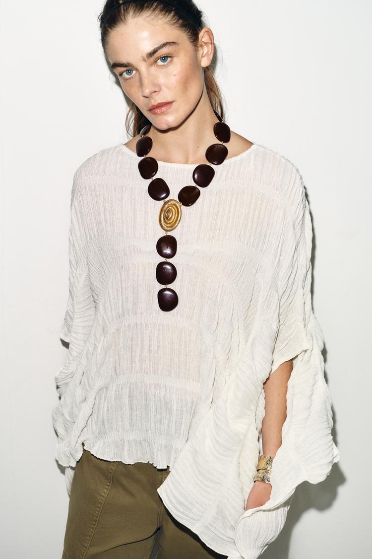SHELL STONE NECKLACE - Zara product image
